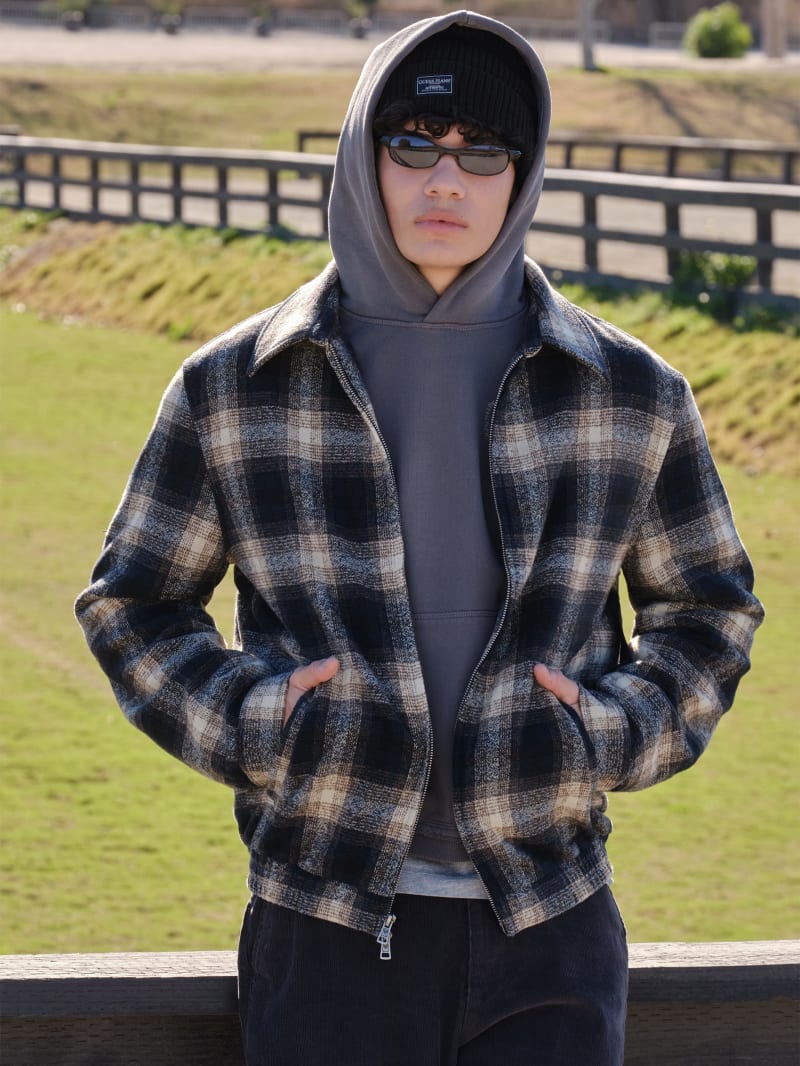 Plaid Wool-Blend Jacket Men | GUESS Jeans®