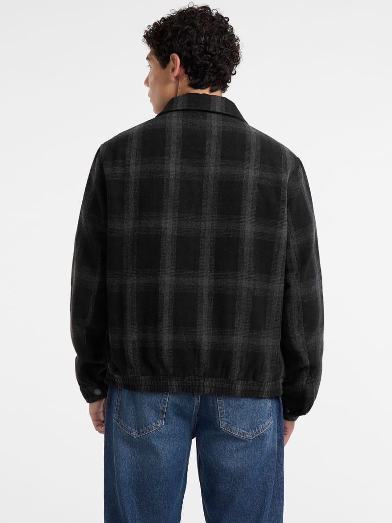Plaid Wool-Blend Jacket