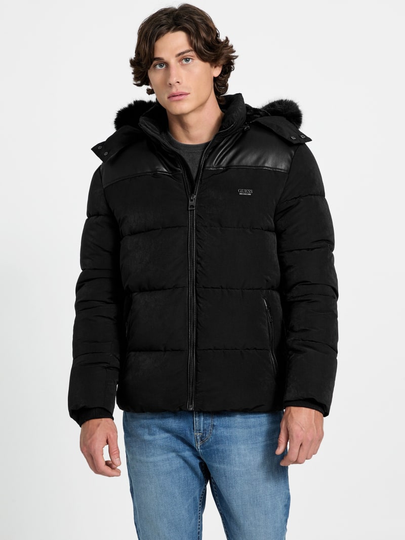 GUESS® Hooded puffer jacket