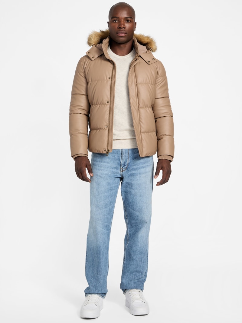 Eco Faux-Leather Puffer Jacket - thumbnail 8