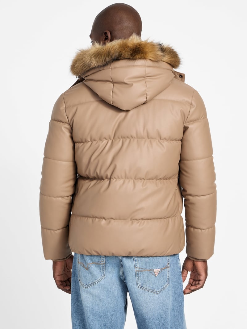 Eco Faux-Leather Puffer Jacket - thumbnail 10