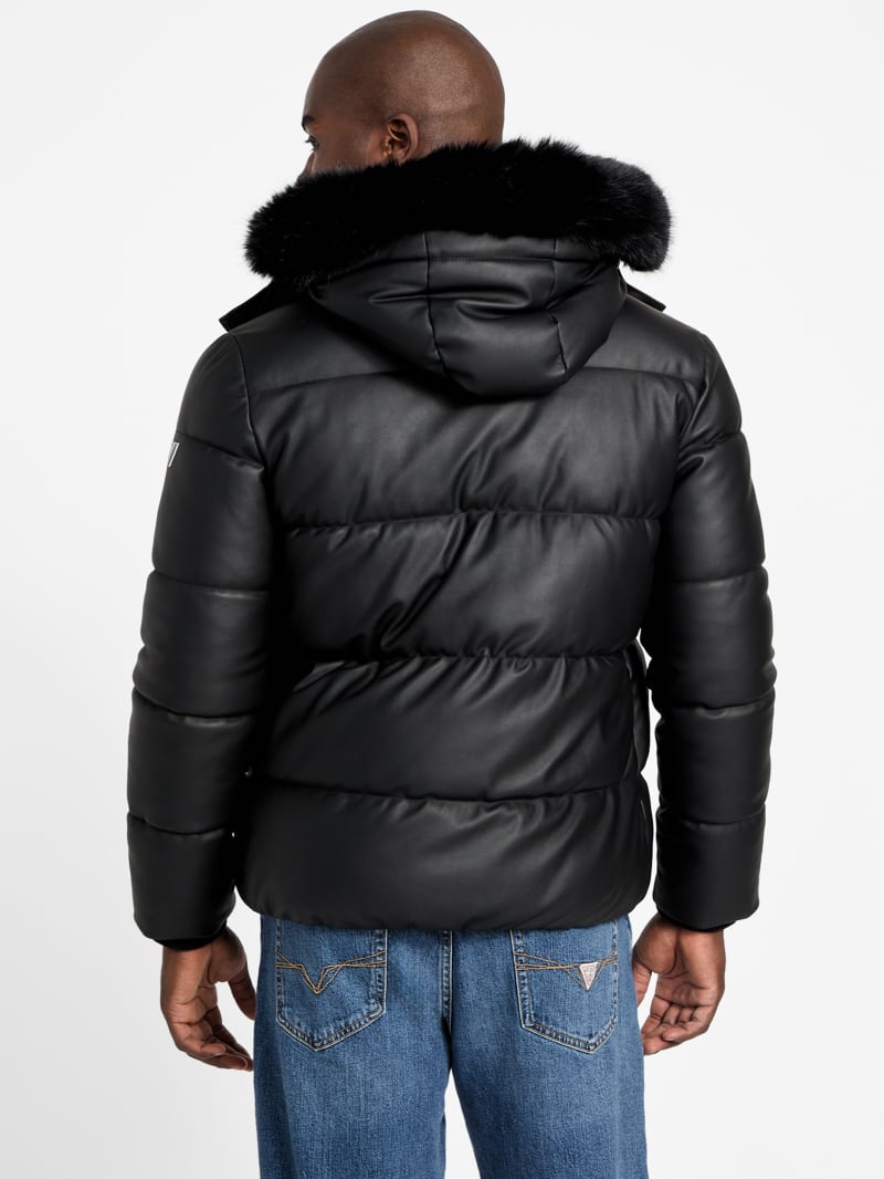 Eco Faux-Leather Puffer Jacket - thumbnail 4
