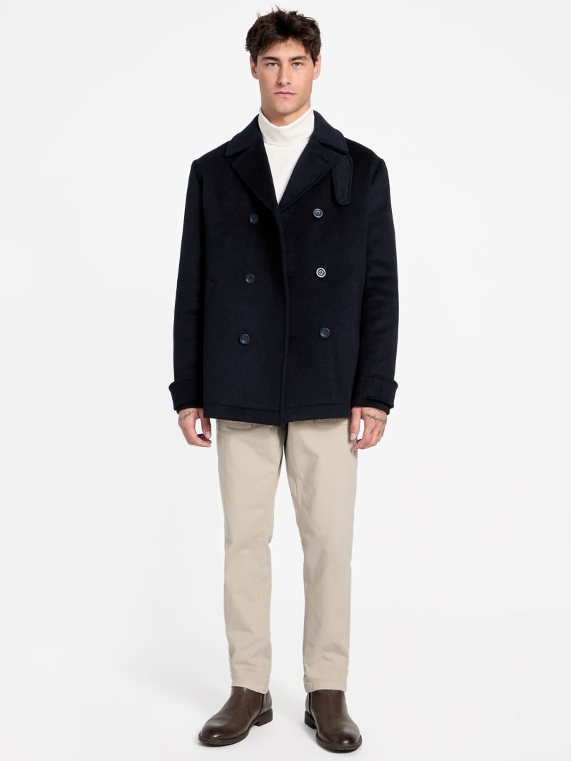 Eco Double-Breasted Wool-Blend Peacoat - thumbnail 2