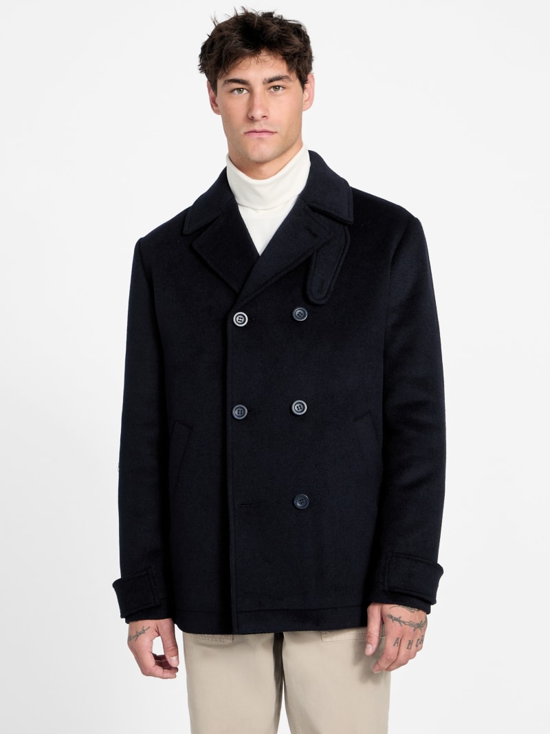 Eco Double-Breasted Wool-Blend Peacoat - thumbnail 5