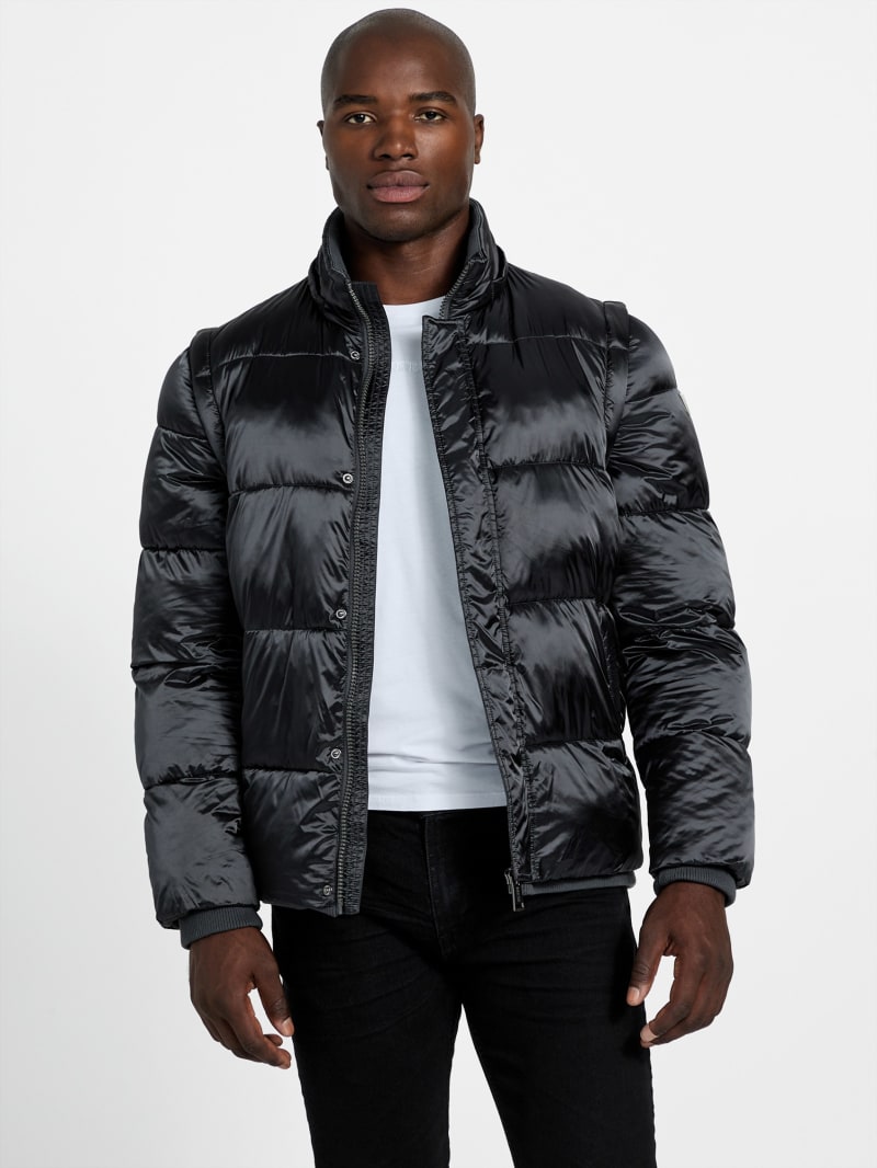 GUESS® Convertible puffer jacket Men