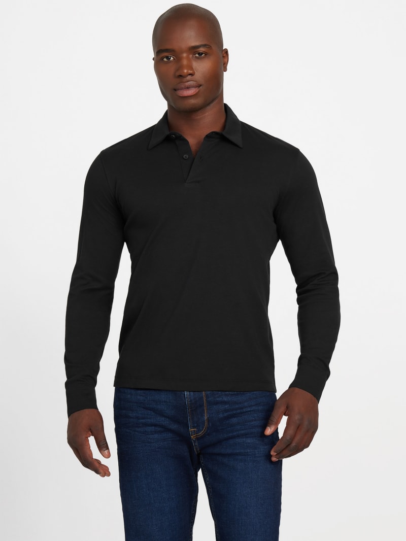 GUESS® Barry Knit Long-Sleeve Polo