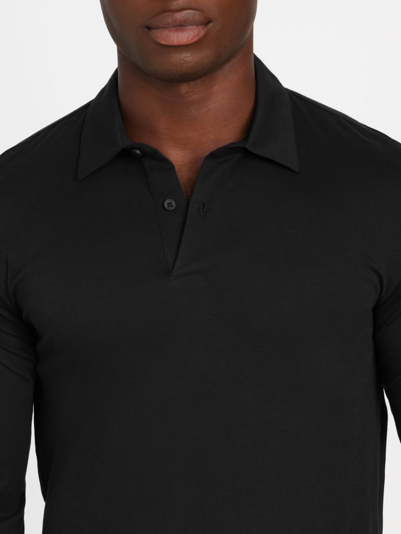 Barry Knit Long-Sleeve Polo - thumbnail 3