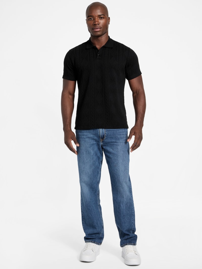 GUESS® Olin Textured Knit Polo