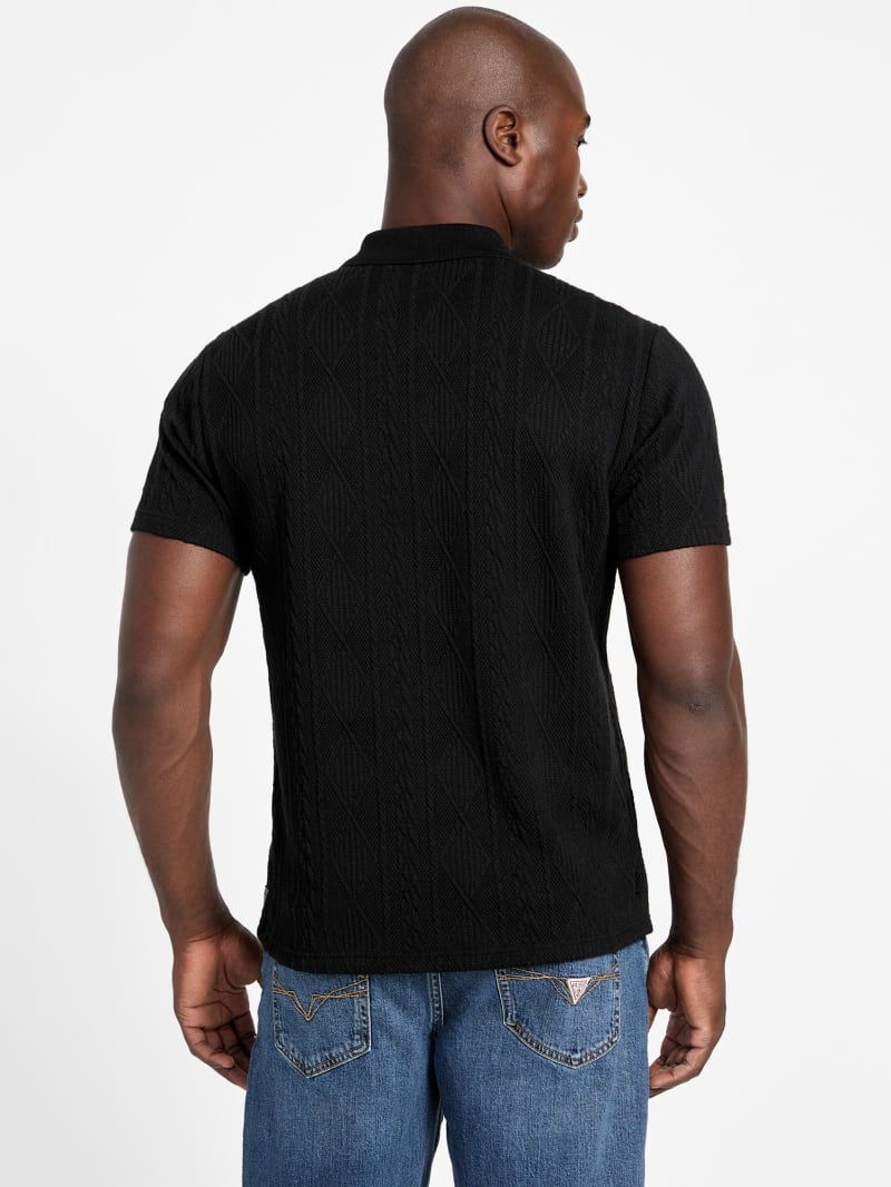 GUESS® Olin Textured Knit Polo