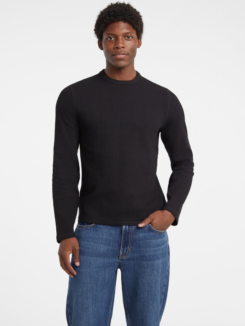 GUESS® Slim Variegated Rib Tee