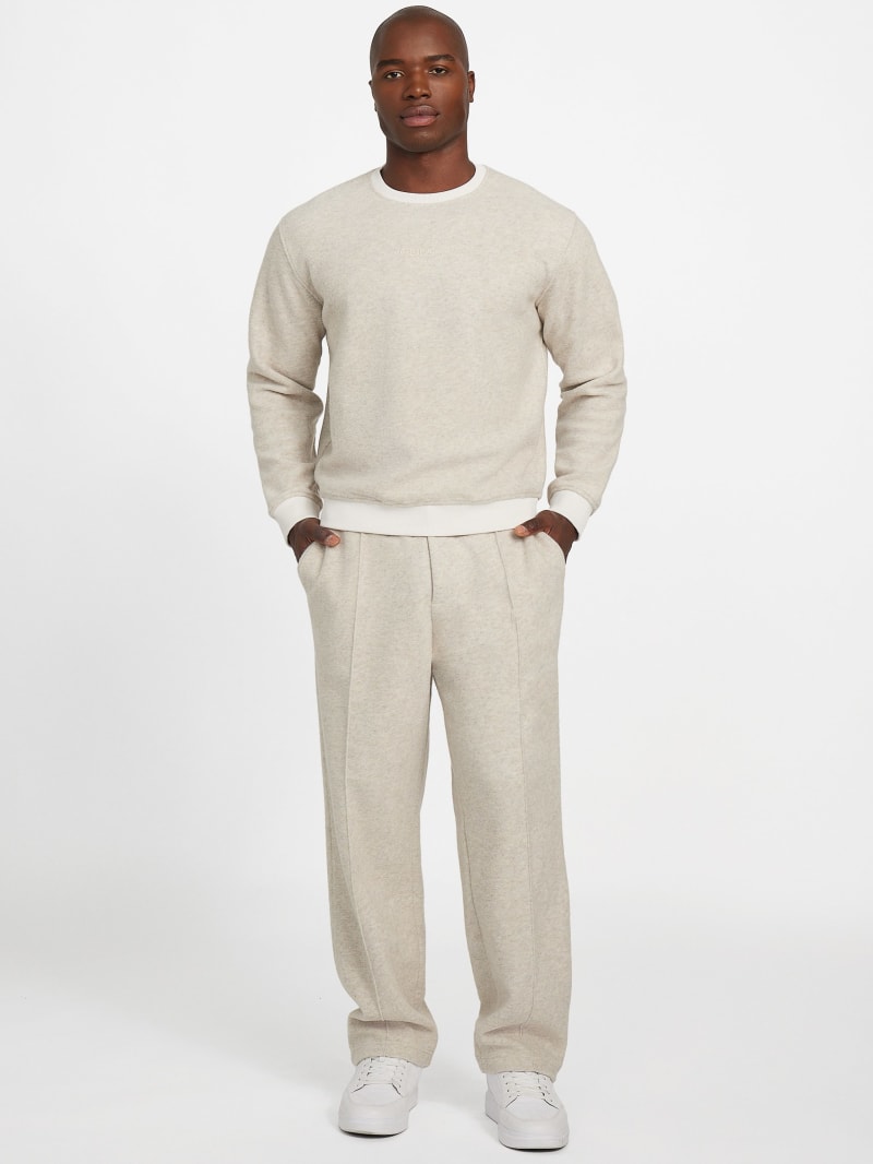 GUESS® Crewneck Scuba Wool-Blend Melange Sweater