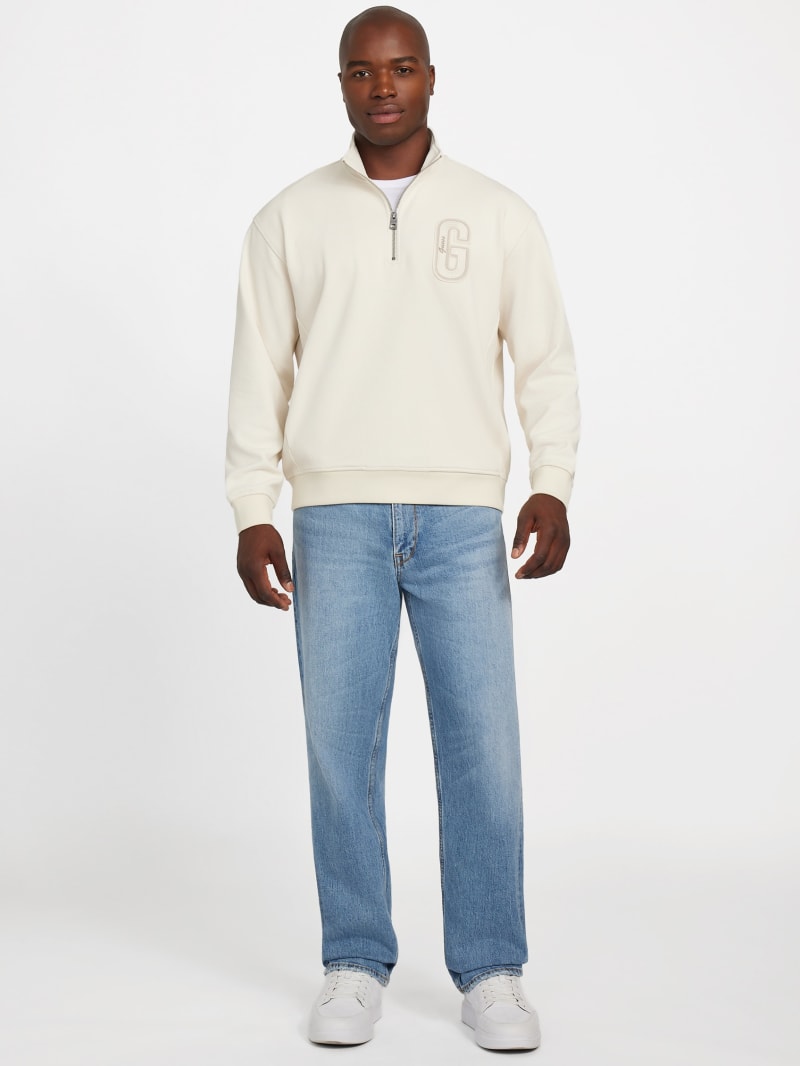 Eco Harris Twill Zip Mock Neck Sweater - thumbnail 10