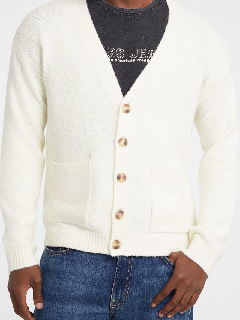 V-Neck Boucle Cardigan