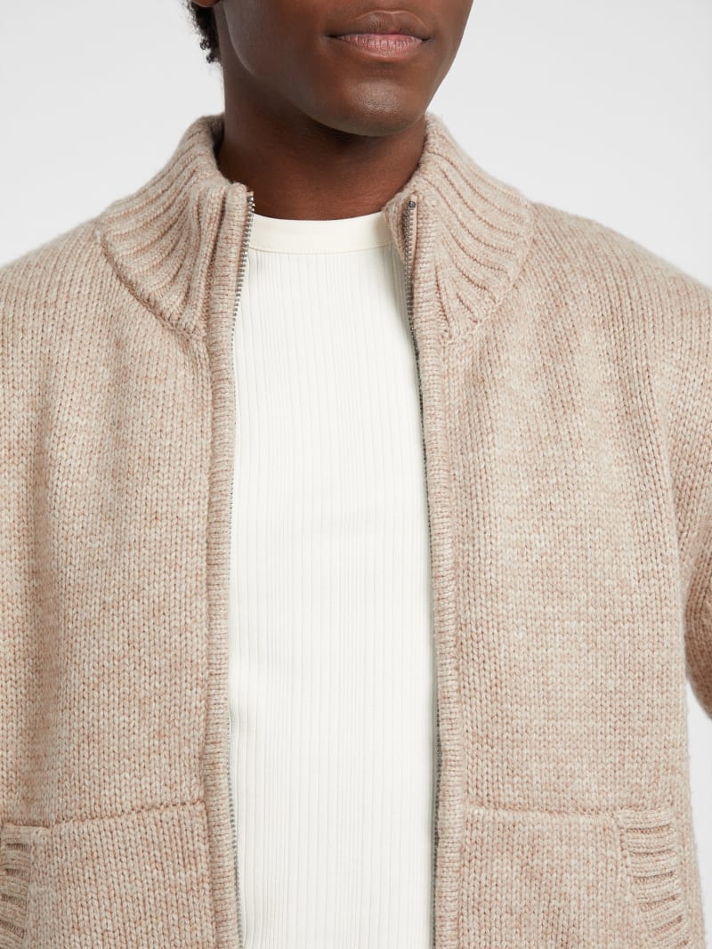 Wool-Blend Full-Zip Sweater
