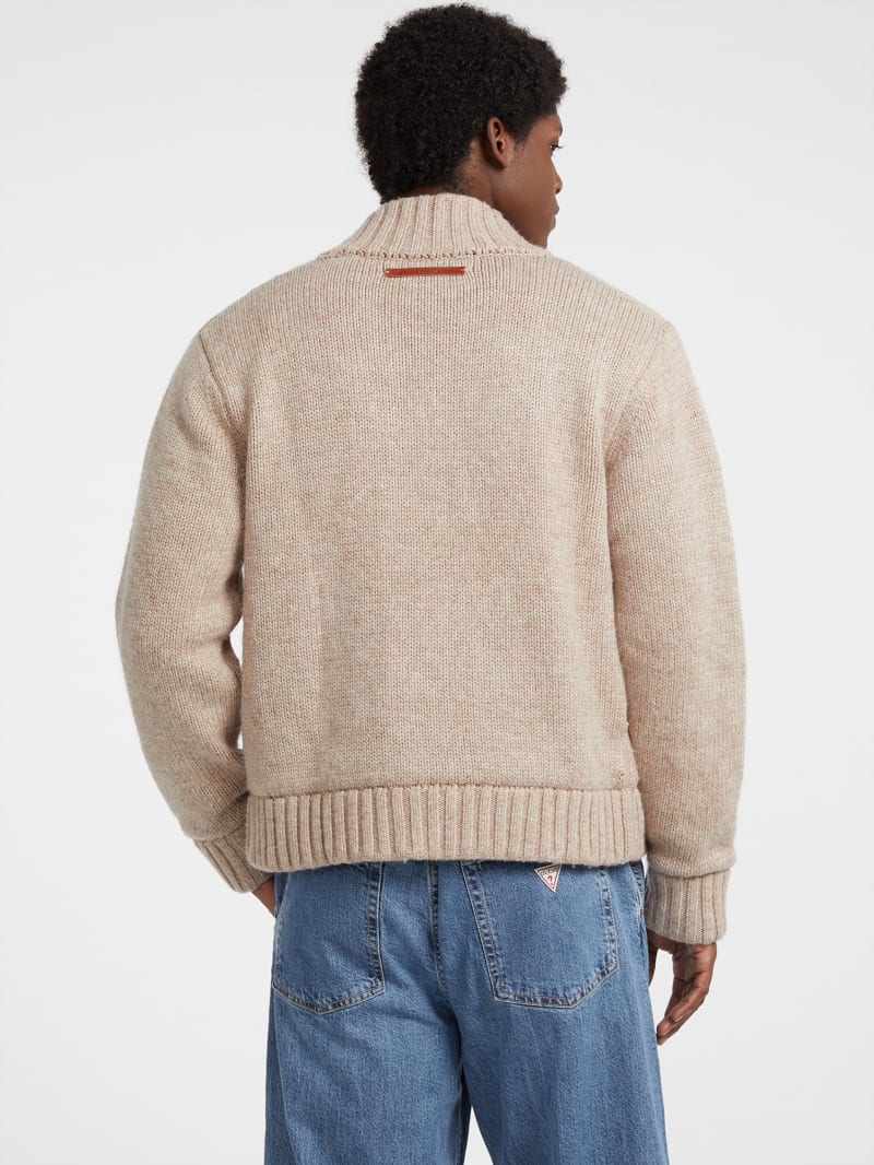Wool-Blend Full-Zip Sweater