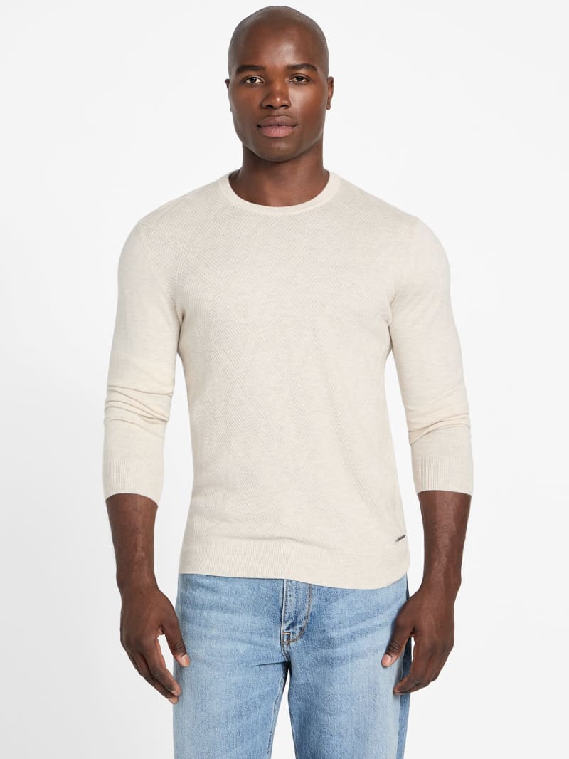 GUESS® Jamaar Crewneck Stitched Sweater Men