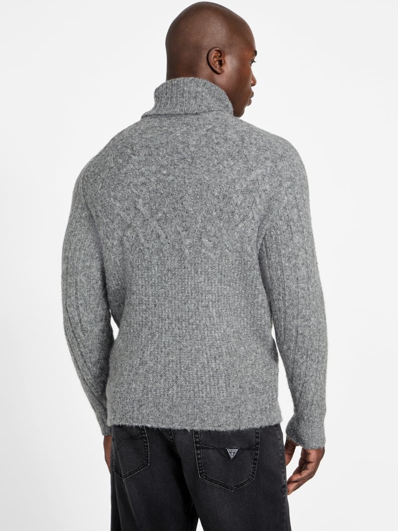 Eco Jemmy Turtleneck Mixed-Stitch Sweater - thumbnail 8