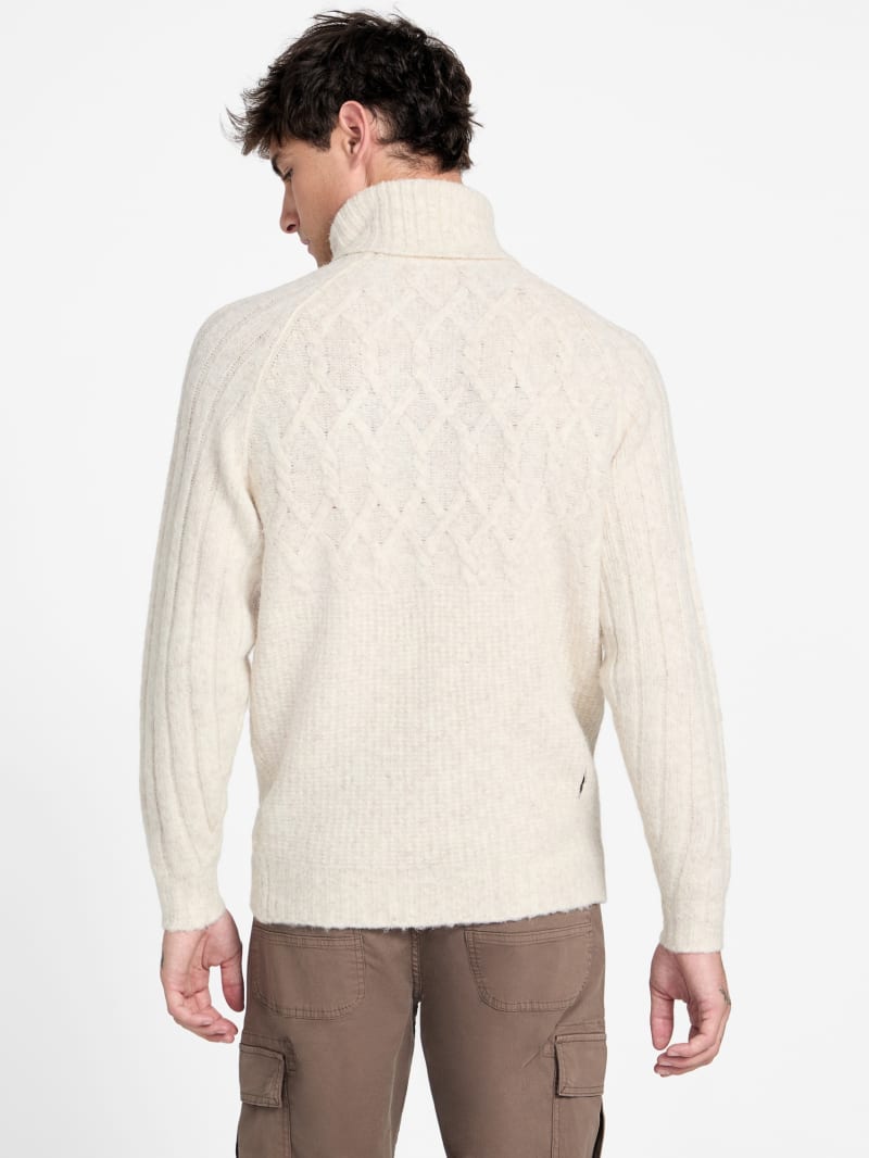 Eco Jemmy Turtleneck Mixed-Stitch Sweater - thumbnail 4
