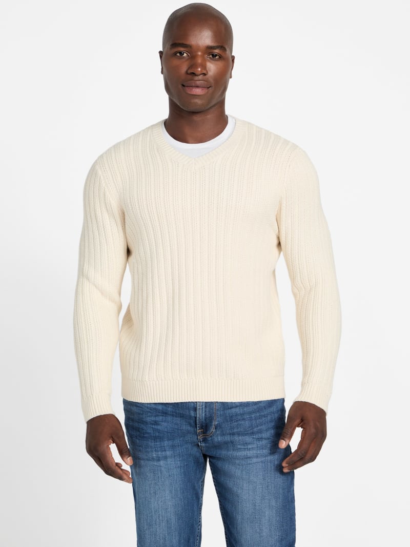 Eco Bryson Texture V-Neck Sweater