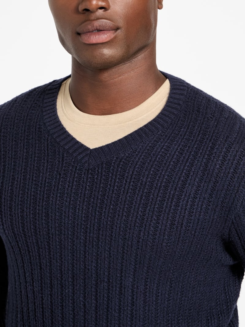 GUESS® Eco Bryson Texture V-Neck Sweater