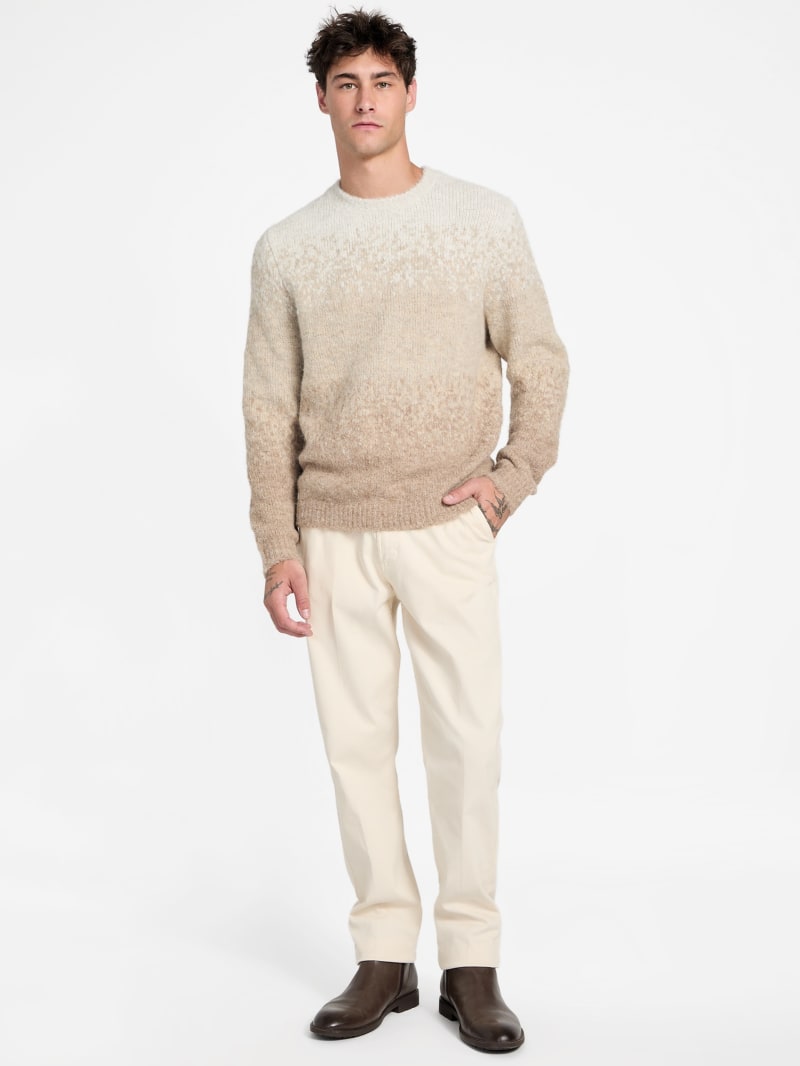 Eco Trey Crewneck Marled Striped Sweater