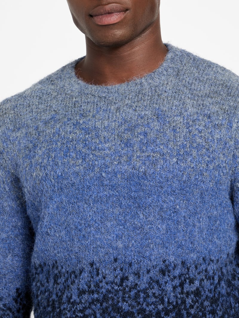 Eco Trey Crewneck Marled Striped Sweater - thumbnail 7