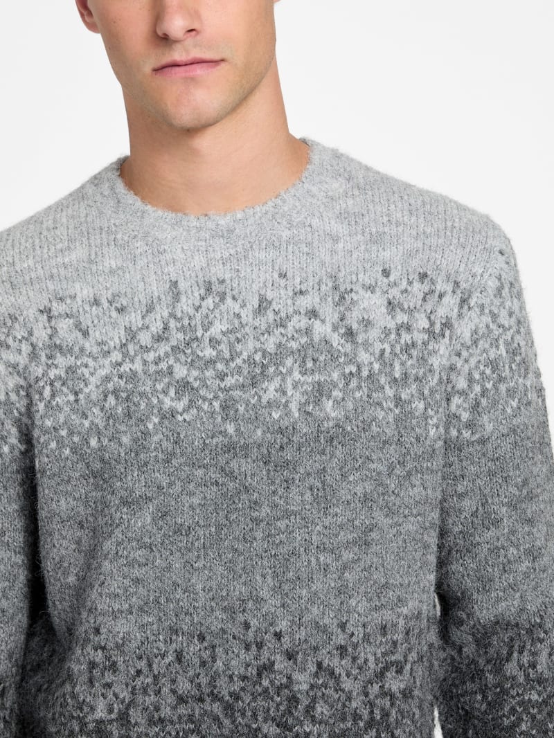 Eco Trey Crewneck Marled Striped Sweater