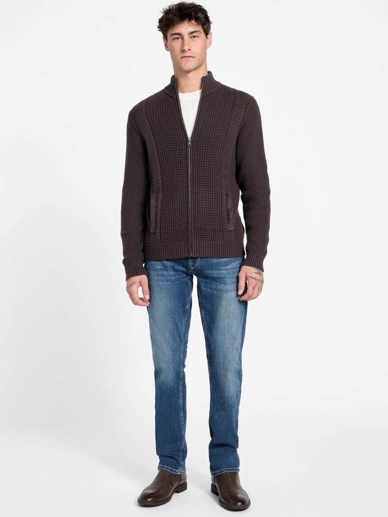 Eco Ryder Waffle-Knit Cardigan