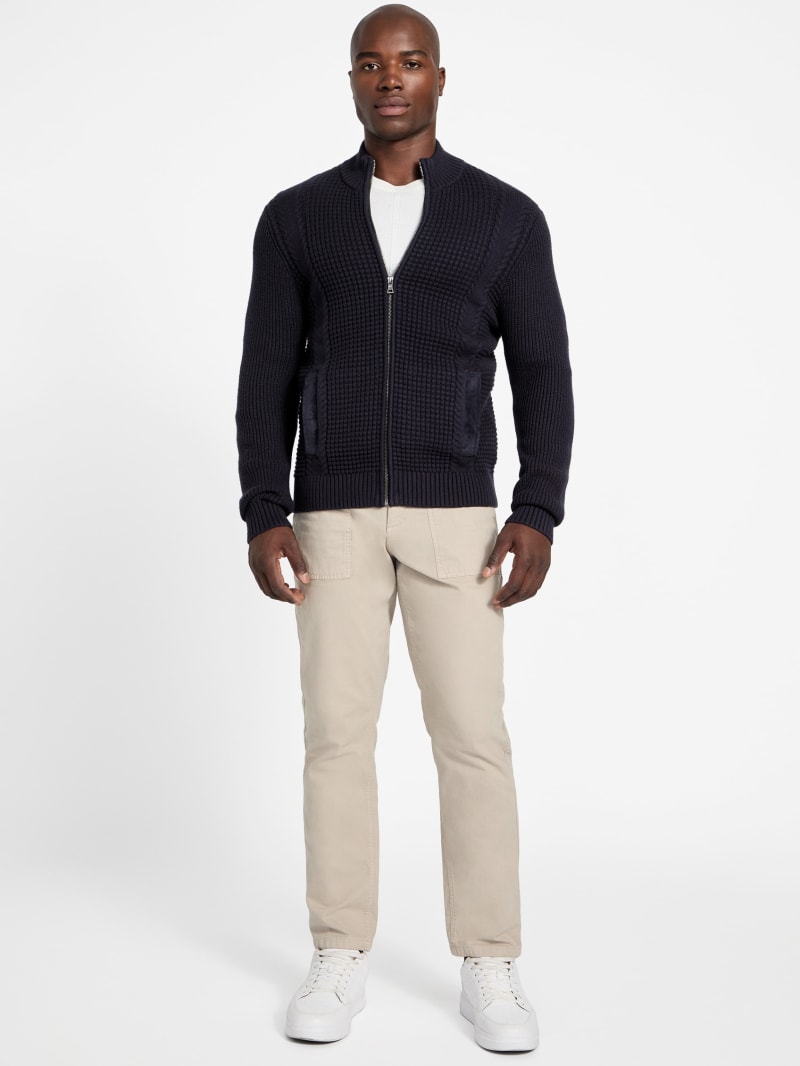 Eco Ryder Waffle-Knit Cardigan