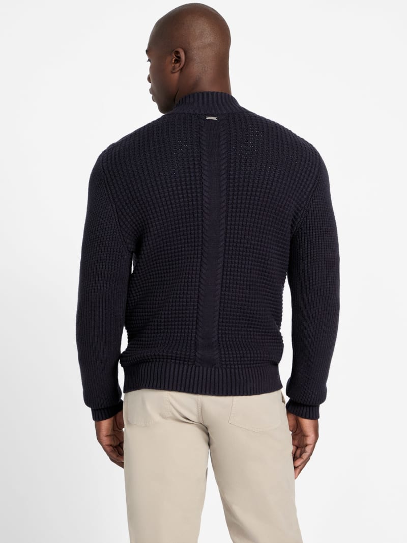 Eco Ryder Waffle-Knit Cardigan