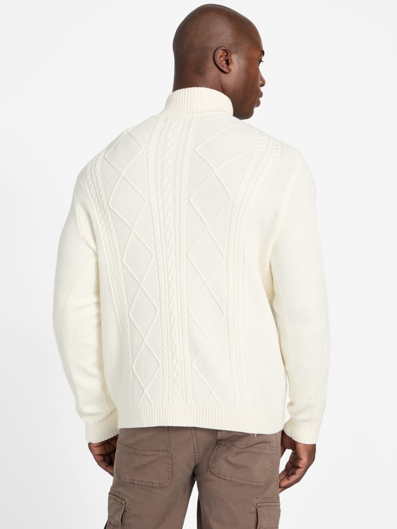GUESS® Eco Noel Zip Cable-Knit Sweater Men