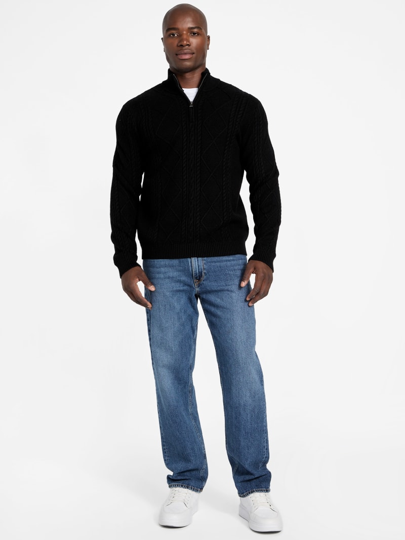 Eco Noel Zip Cable-Knit Sweater