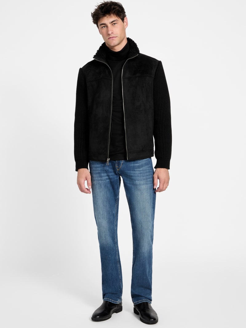 River Faux- Suede Knit Jacket