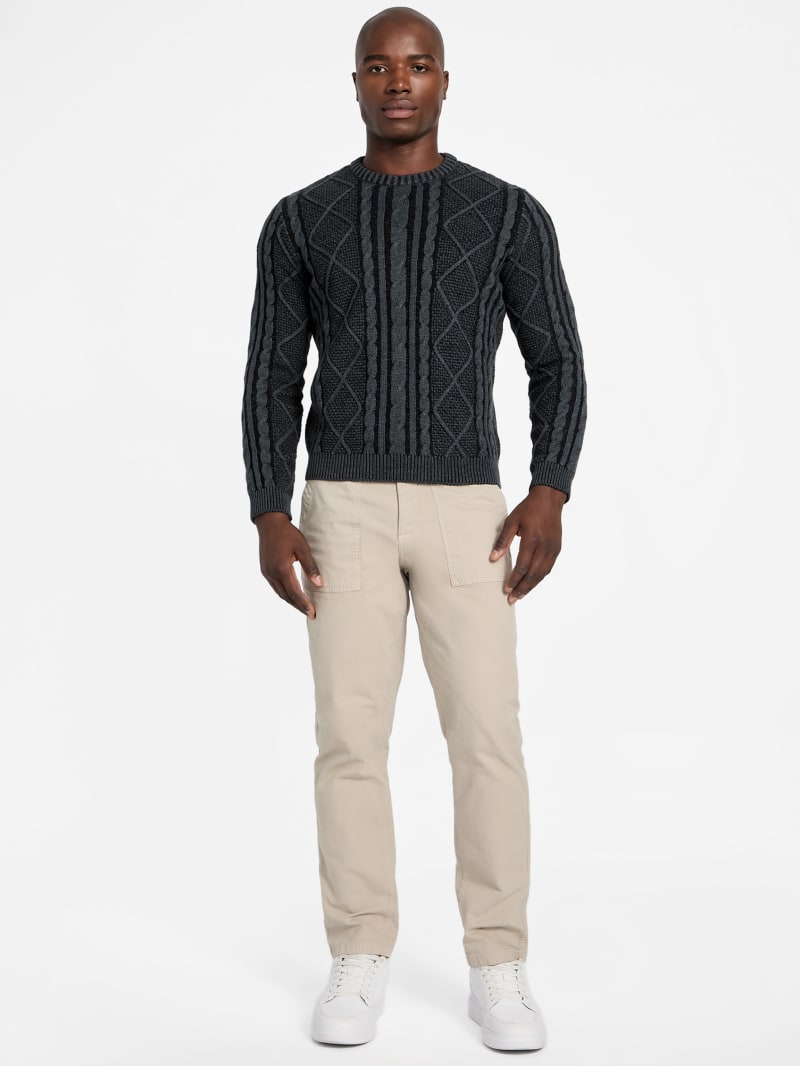Eco Adrian Crewneck Cable-Knit Sweater