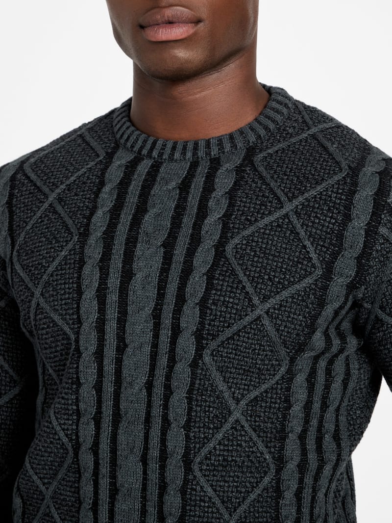 Eco Adrian Crewneck Cable-Knit Sweater - thumbnail 3