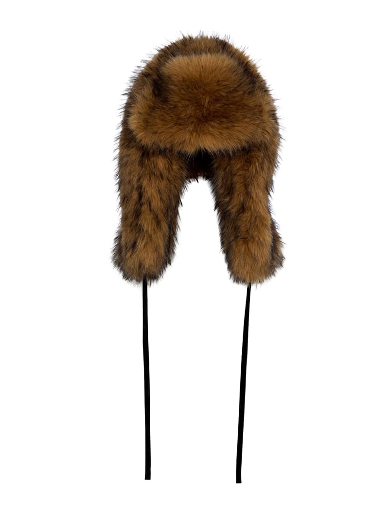 Chunky Faux-Fur Hat · Guess