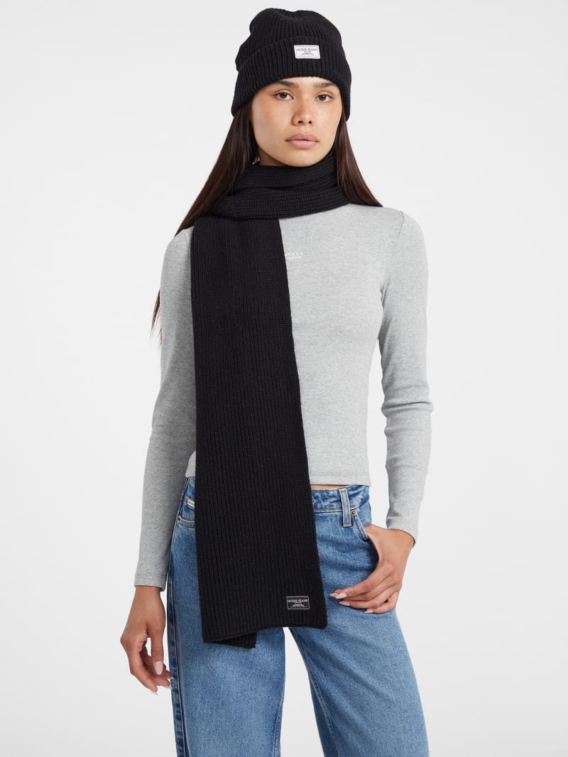 Wool-Blend Patch Scarf