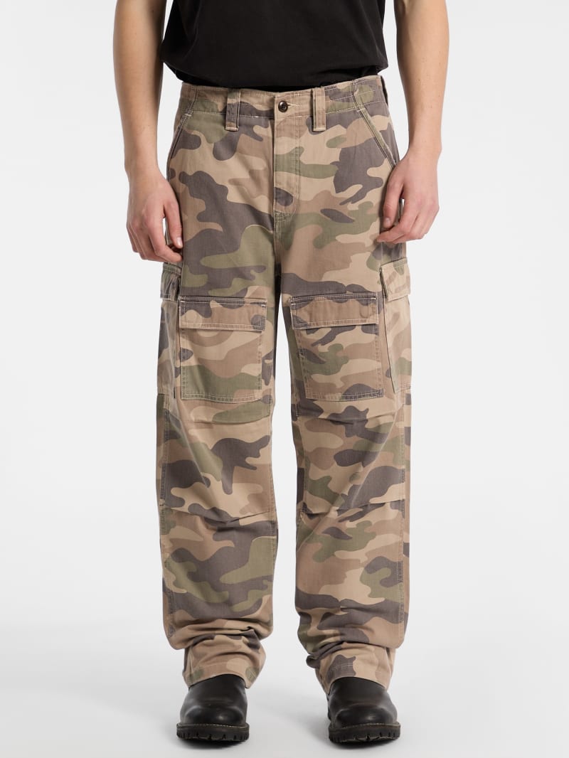 パンツ guess usa combat cargo pants archive Eco GUESS Originals Twill Camo Cargo Pants | GUESS Jeans