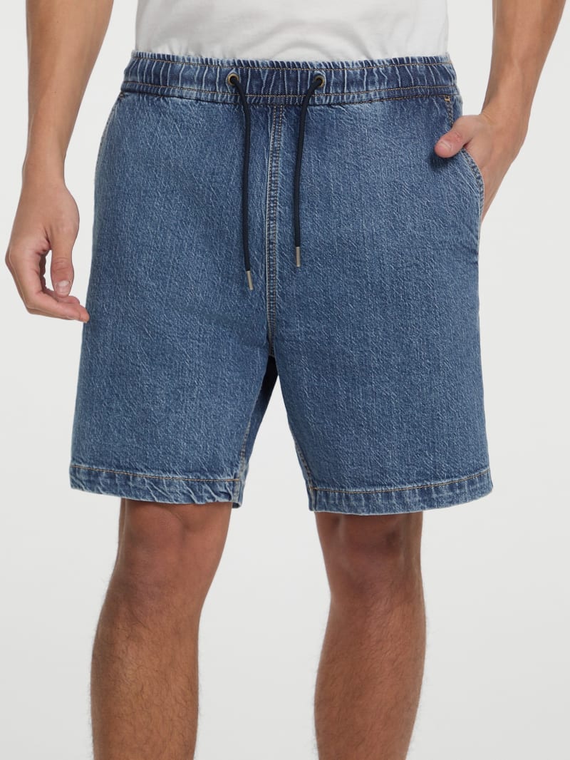 Denim Jogger Shorts