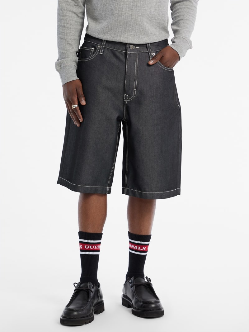 GUESS® GUESS Originals Metallic Baggy Denim Shorts