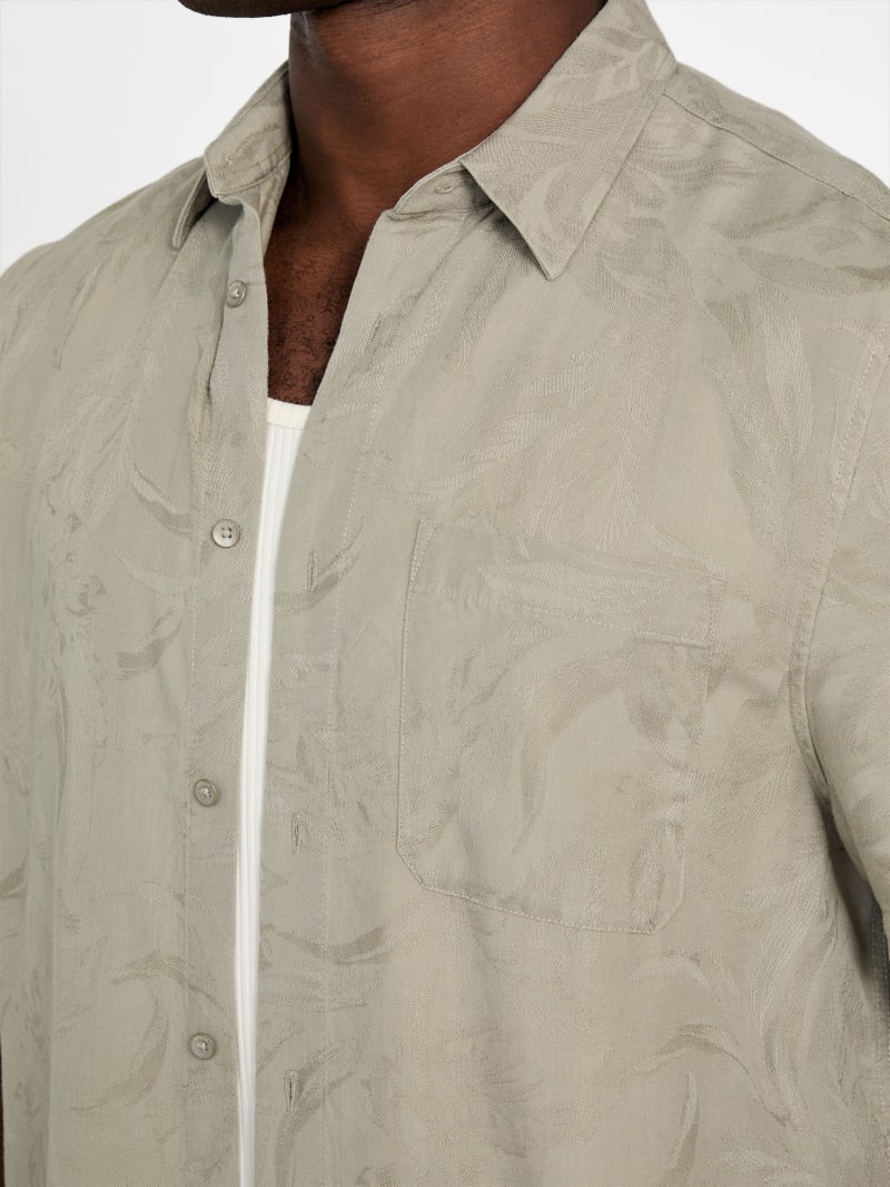 Eco Jacquard Foliage Pocket Shirt | GUESS
