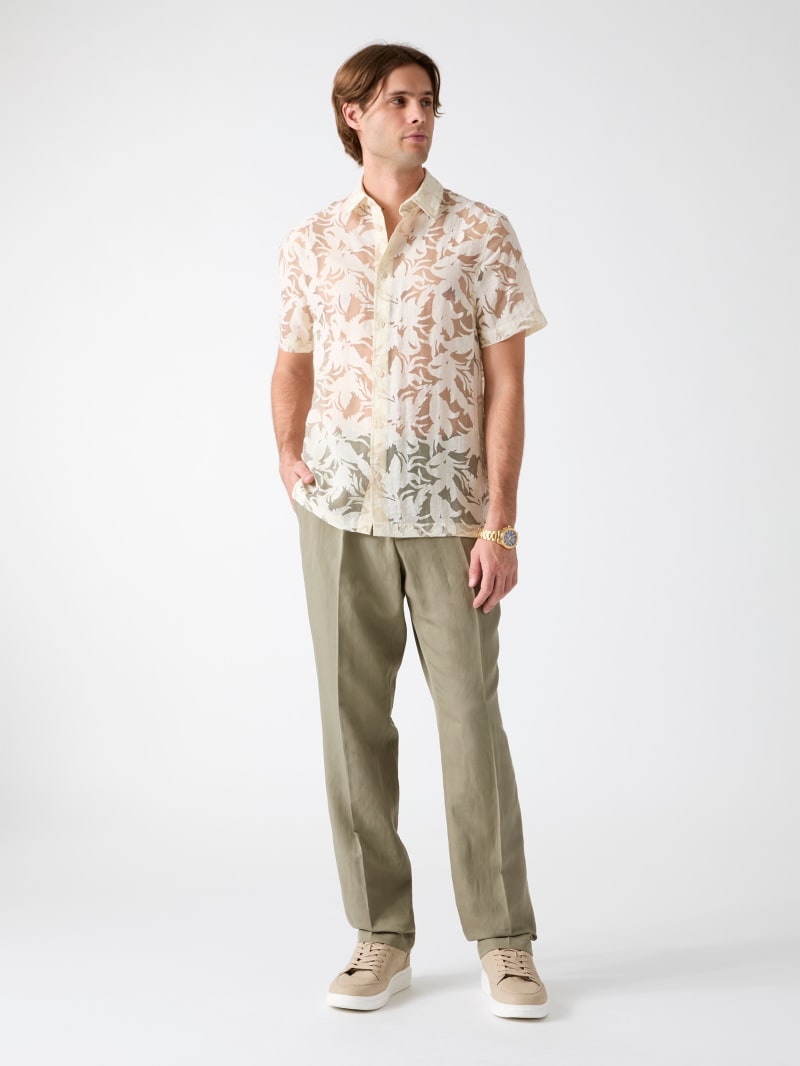 Floral Devore Burnout Shirt - thumbnail 2
