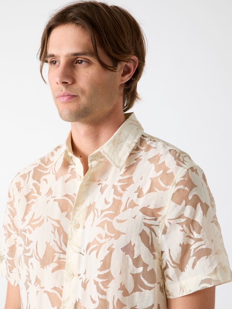 Floral Devore Burnout Shirt - thumbnail 3
