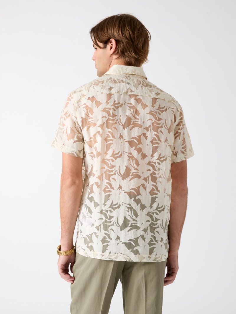 Floral Devore Burnout Shirt - thumbnail 4