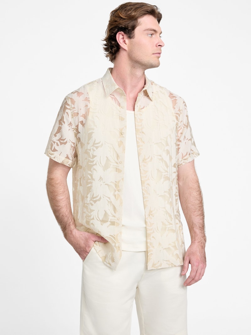 Floral Devore Burnout Shirt - thumbnail 5