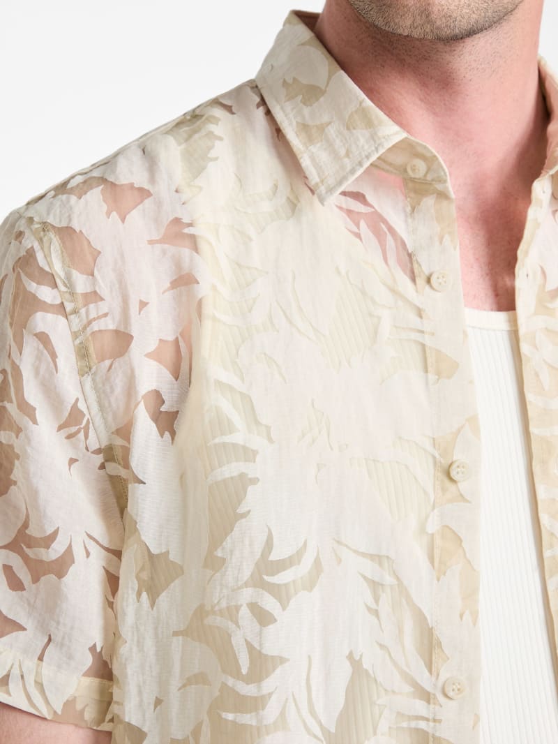 Floral Devore Burnout Shirt - thumbnail 6