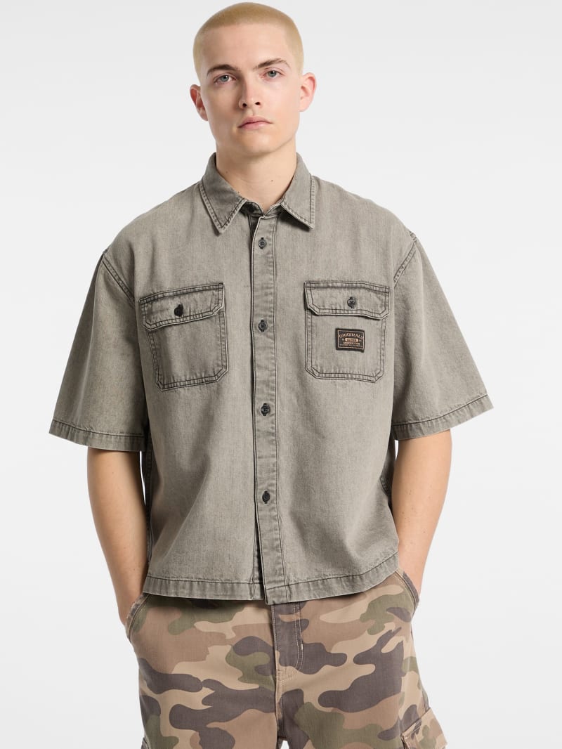 GUESS Originals Boxy Denim Shirt | GUESS Jeans