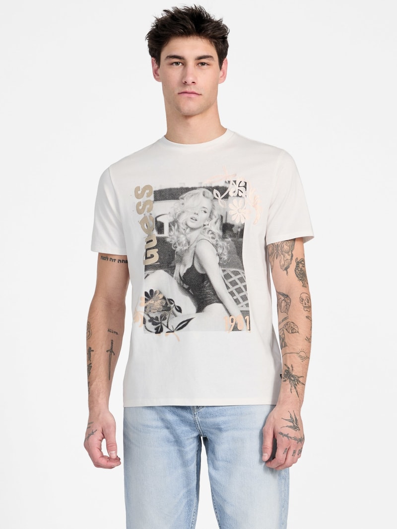 90s GUESS JEANS 広告 モデル フォト Tシャツ ピチＴ チビＴ 90s GUESS JEANS 広告 モデル フォト Tシャツ ピチT チビT