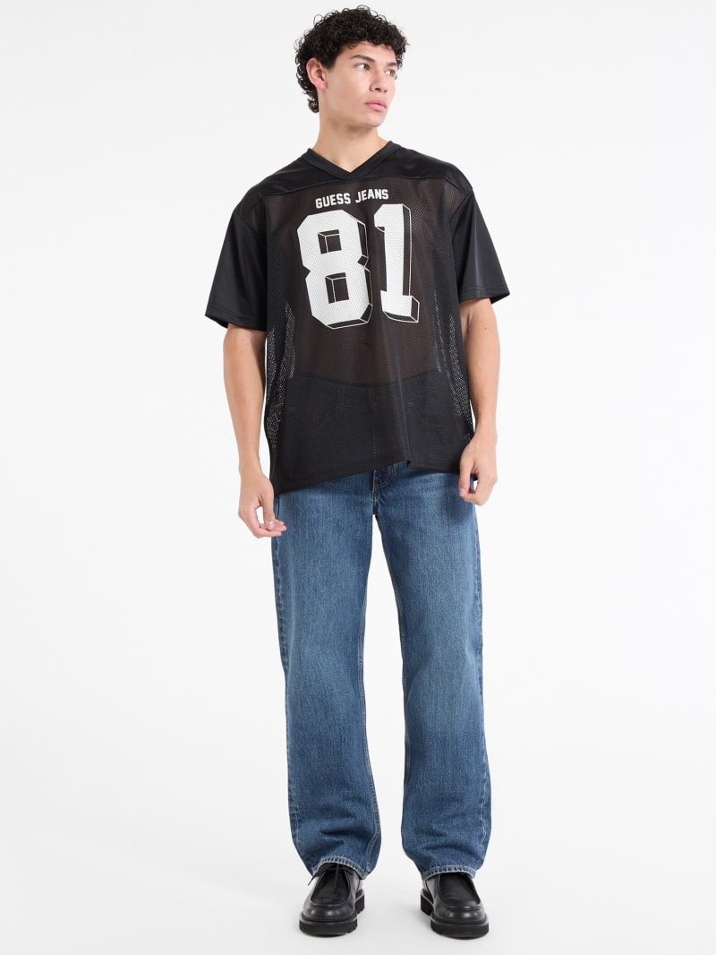 Eco V-Neck 81 Mesh Tee | GUESS Jeans
