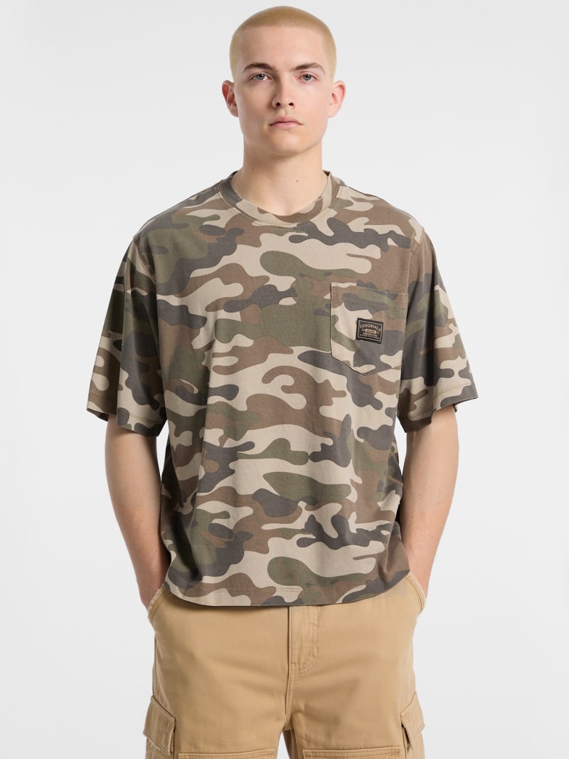 GUESS® GUESS Originals Eco Boxy Camo Pocket Tee